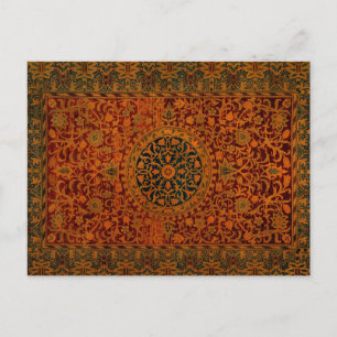 Postal Alfombra tapiz de William Morris