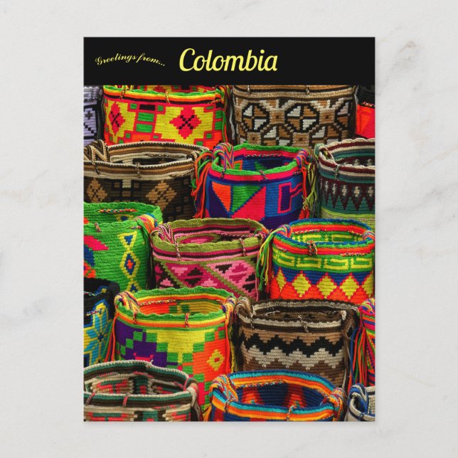 Postal Alfombras de Cartagena Colombia (Anverso)