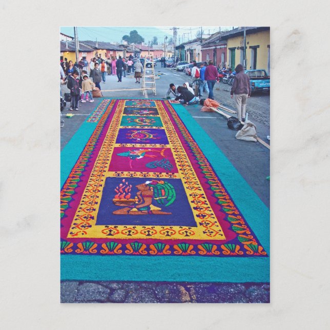 Postal Alfombras de La Antigua (Anverso)
