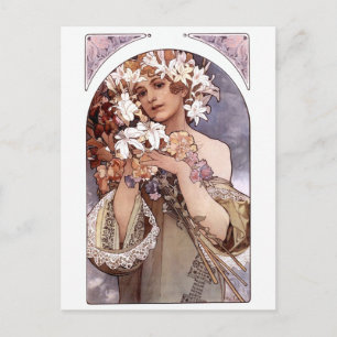 Postal Alfons Mucha: Flor