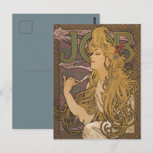 Postal Alfonse Mucha Job Art Nouveau