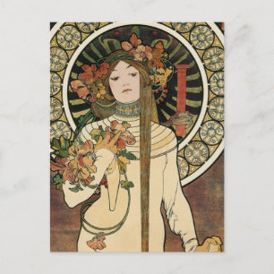 Postal Alfonse Mucha Trappistine Nouveau