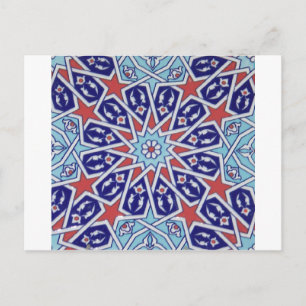 Postal Alforja de mezaic turco tribal floral de Iznik