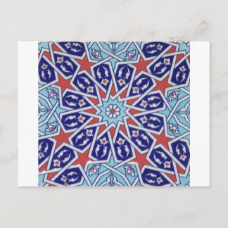 Postal Alforja de mezaic turco tribal floral de Iznik