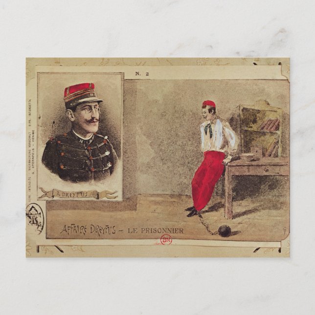 Postal Alfred Dreyfus como prisionero, 1894-1906 (Anverso)
