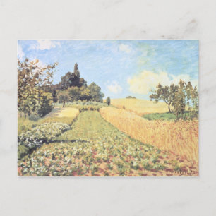 Postal Alfred Sisley   Campo de trigo