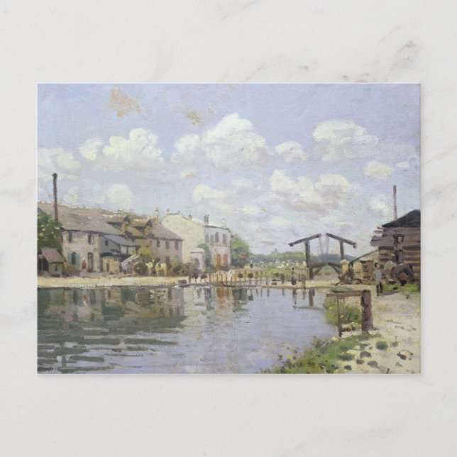 Postal Alfred Sisley | Canal Saint-Martin, París (Anverso)