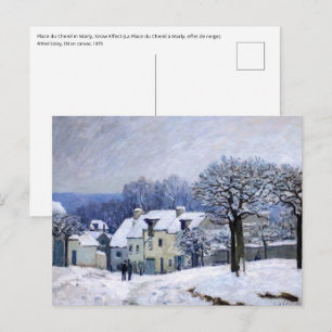 Postal Alfred Sisley - Colocar a Chenil en Marly, efecto
