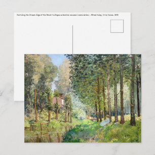 Postal Alfred Sisley - Descanso a lo largo del arroyo