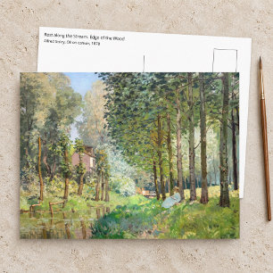 Postal Alfred Sisley - Descanso a lo largo del arroyo