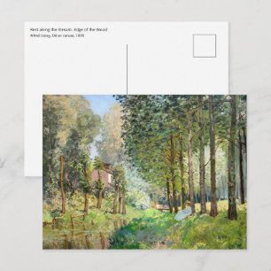 Postal Alfred Sisley - Descanso a lo largo del arroyo