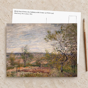 Postal Alfred Sisley - Día ventoso en Veneux