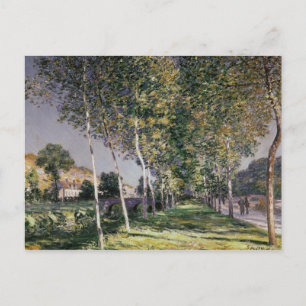 Postal Alfred Sisley el   el paseo