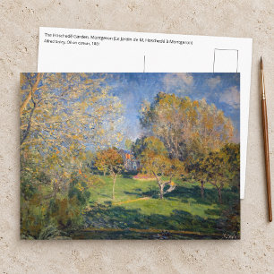 Postal Alfred Sisley - El jardín de Hoschede, Montgeron
