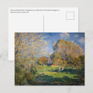 Postal Alfred Sisley - El jardín de Hoschede, Montgeron