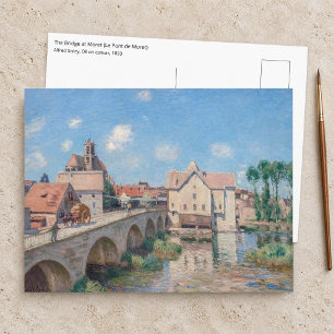 Postal Alfred Sisley - El Puente de Moret