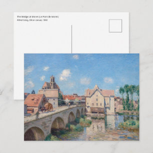 Postal Alfred Sisley - El Puente de Moret