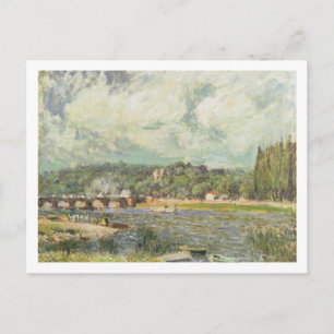 Postal Alfred Sisley El puente de Sevres