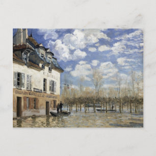 Postal Alfred Sisley en la inundación en Port Marly