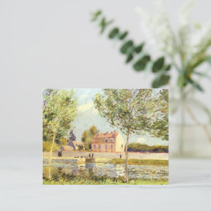 Postal Alfred Sisley Houses a orillas del Loing