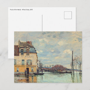 Postal Alfred Sisley - Inundación en Port-Marly 1872