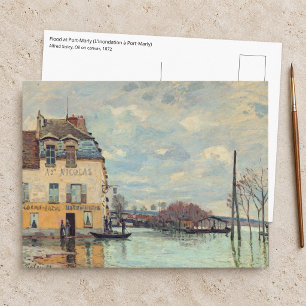 Postal Alfred Sisley - Inundación en Port-Marly 1872