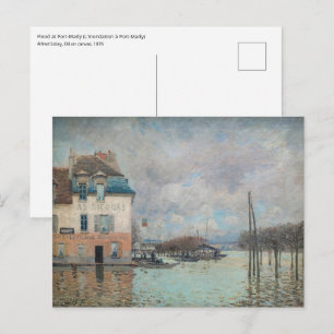 Postal Alfred Sisley - Inundación en Port-Marly 1876