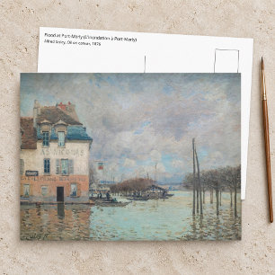 Postal Alfred Sisley - Inundación en Port-Marly 1876