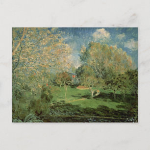 Postal Alfred Sisley Jardín de la familia Hoschede