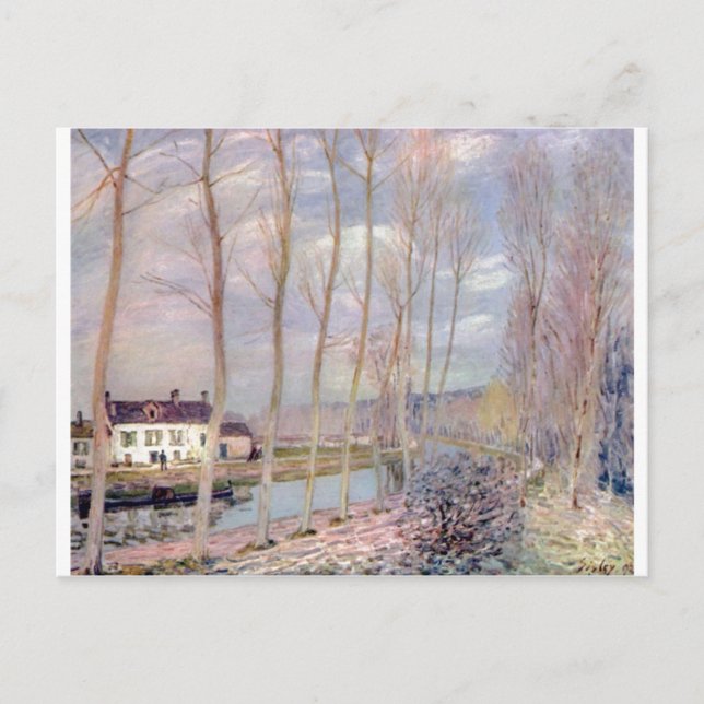 Postal Alfred Sisley Loing - Paisaje Aceite Kanal 1892 (Anverso)