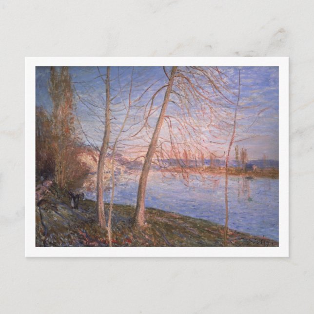 Postal Alfred Sisley | Mañana de invierno (Anverso)