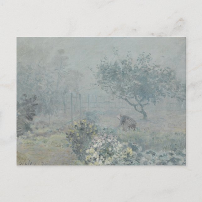 Postal Alfred Sisley - Niebla, Voisins (Anverso)