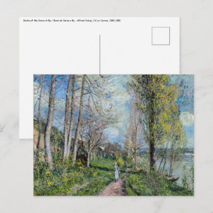Postal Alfred Sisley - Orillas del Sena en By