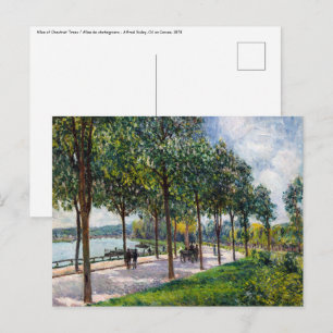 Postal Alfred Sisley - Paseo de Castaños