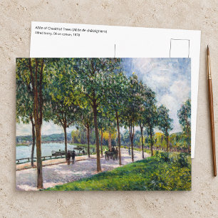 Postal Alfred Sisley - Paseo de Castaños