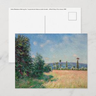 Postal Alfred Sisley - Praderas de Sahurs en sol matutino