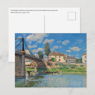 Postal Alfred Sisley - Puente de Villeneuve-la-Garenne