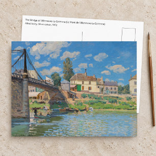 Postal Alfred Sisley - Puente de Villeneuve-la-Garenne