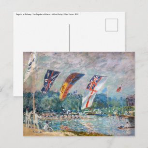 Postal Alfred Sisley - Regata en Molesey