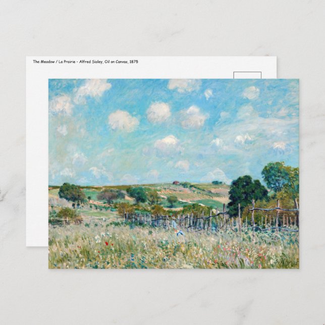 Postal Alfred Sisley - The Meadow (Anverso / Reverso)