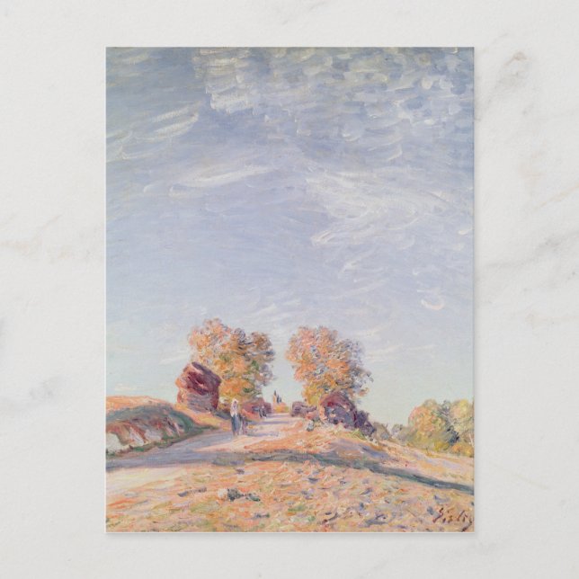 Postal Alfred Sisley | Uphill Road en Sunshine (Anverso)