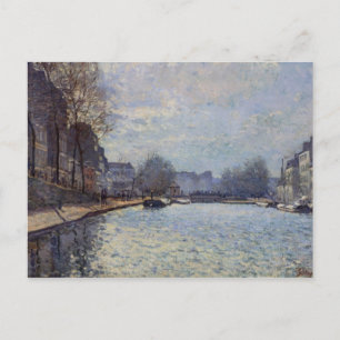 Postal Alfred Sisley Vista del Canal St-Martin, París