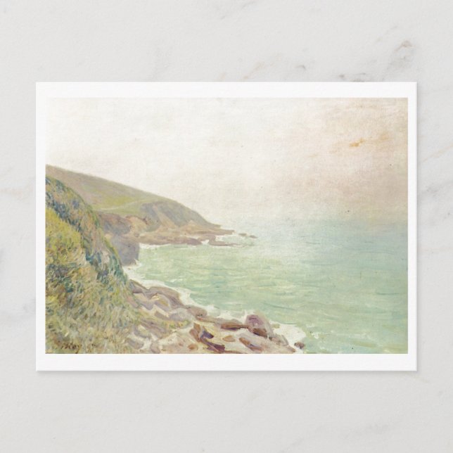Postal Alfred Sisley - Waliser Küste im Nebel 1887 - Petr (Anverso)