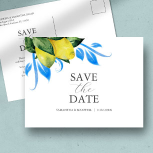 Postal Alfresco Tema Boda Guardar la fecha