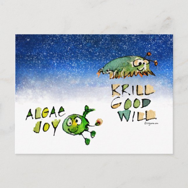 Postal Algae Joy Krill Buena Voluntad Postcard (Anverso)