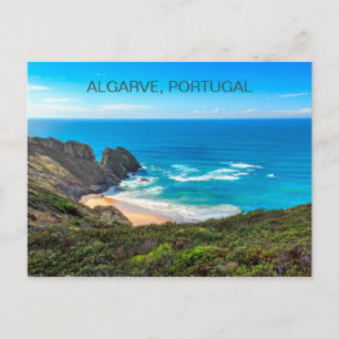 Postal Algarve de la pintura del agua oceánica Portugal