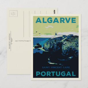 Postal Algarve del ilustracion del cabo de San Vicente Po
