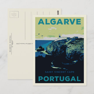 Postal Algarve del ilustracion del cabo de San Vicente Po