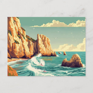 Postal Algarve, Portugal Surf Vintage Viajes