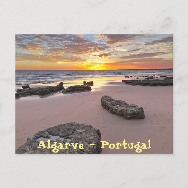 Postal Algarve - Portugal. Tema de temporada de verano (Anverso)